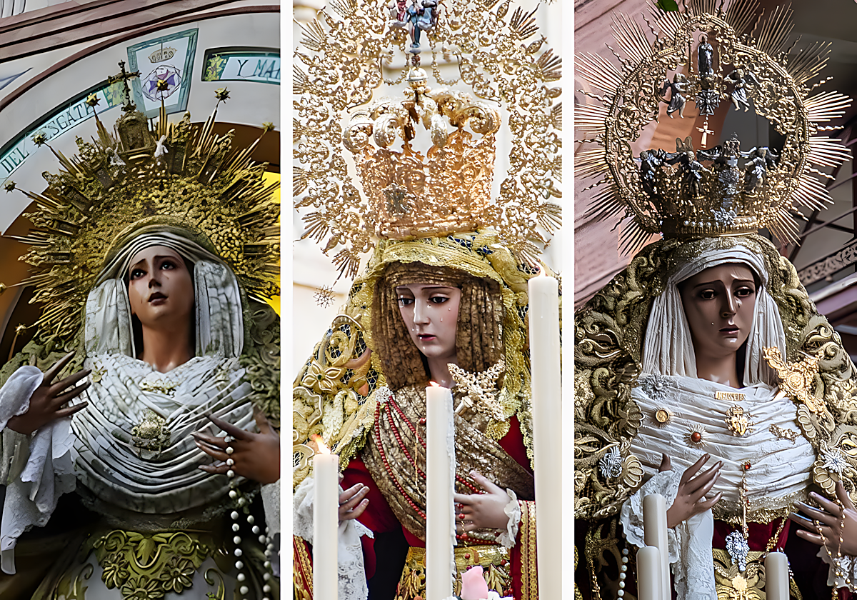 El rosario de la Virgen de Lágrimas y Favores y los traslados procesionales de las Dolorosas de Gracia y de las Angustias, principales citas del fin de semana