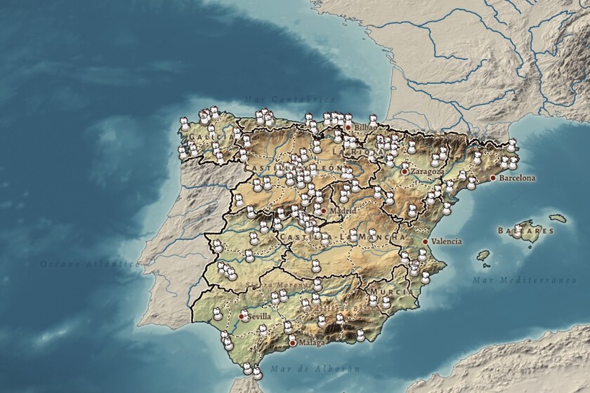 Los castillos de España, en un llamativo mapa 3D con 132 fortalezas y sus maquetas