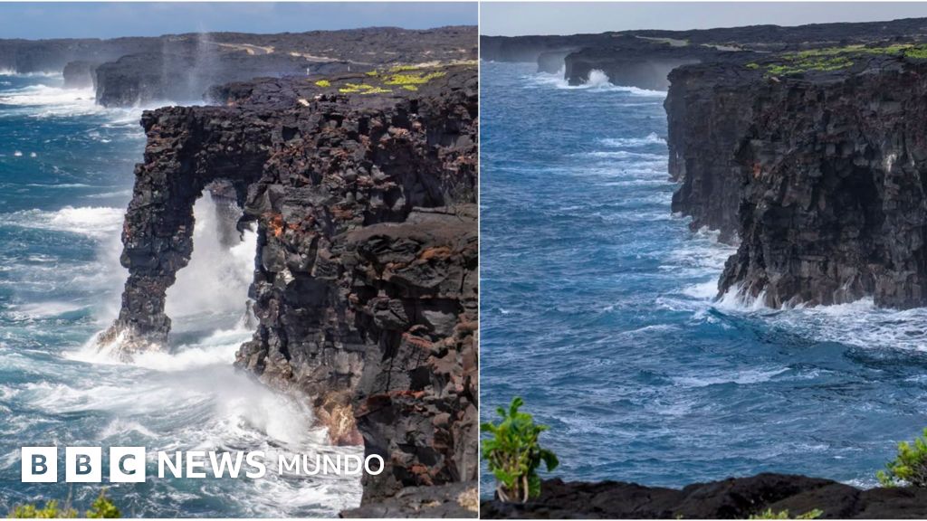 Colapsa en Hawái el emblemático arco marino Hōlei de 550 años de antigüedad