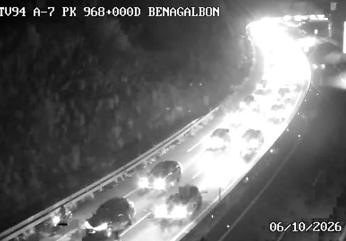Así están las carreteras de Málaga: casi seis kilómetros de atascos en Rincón de la Victoria