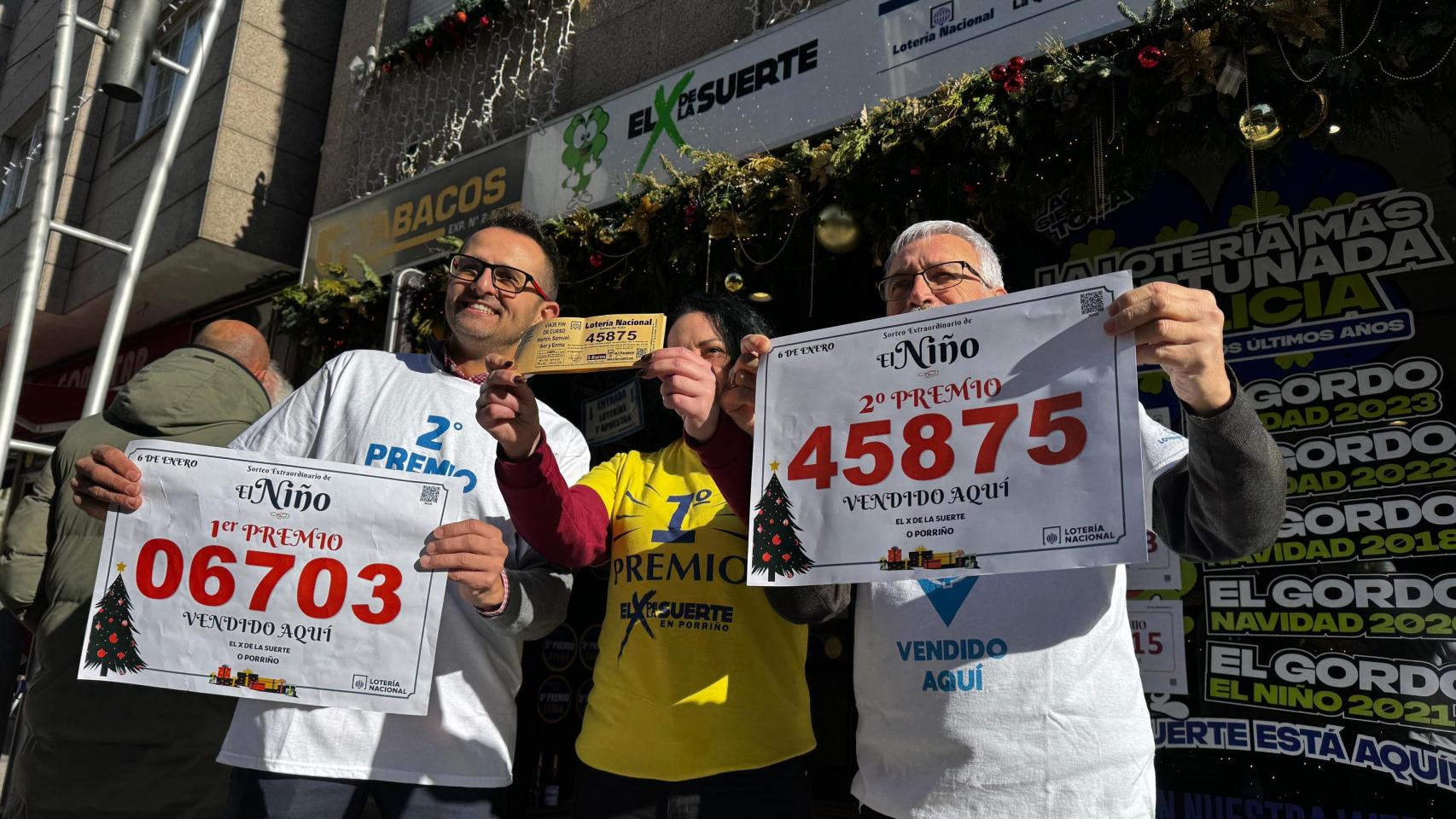 Lotería del Niño 2026: Benjamín y Andrés, los loteros que han repartido más de 25 millones en O Porriño