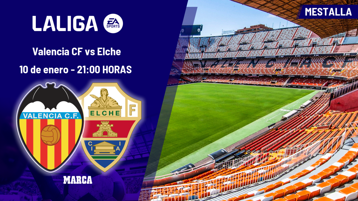 Dónde ver el Valencia - Elche de LaLiga EA Sports hoy: a qué hora es, canal y TV del partido