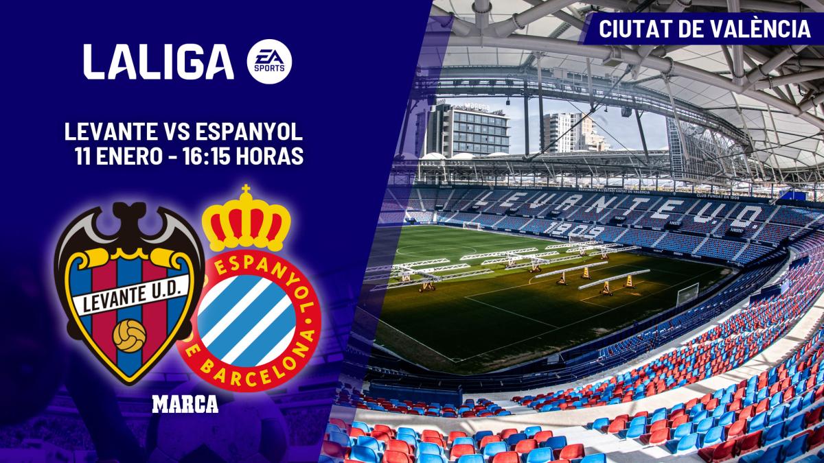Levante - Espanyol: horario y dónde ver hoy en TV y canal del partido de LaLiga EA Sports