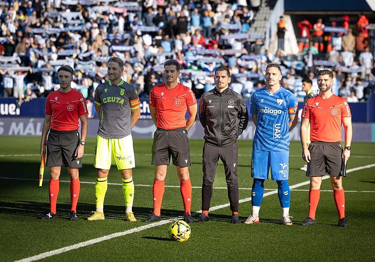 El debut de Eder Mallo, el árbitro del ascenso, en La Rosaleda