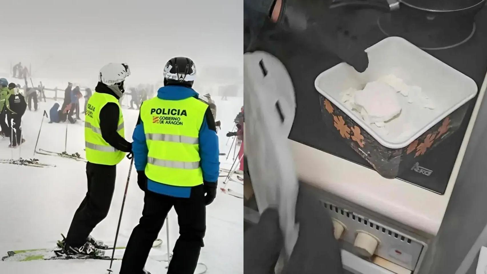 'Nieve' en la nieve: así llevaban cocaína y 'speed' 18 camellos detenidos en 'Valdrogas' y otras estaciones del Pirineo aragonés