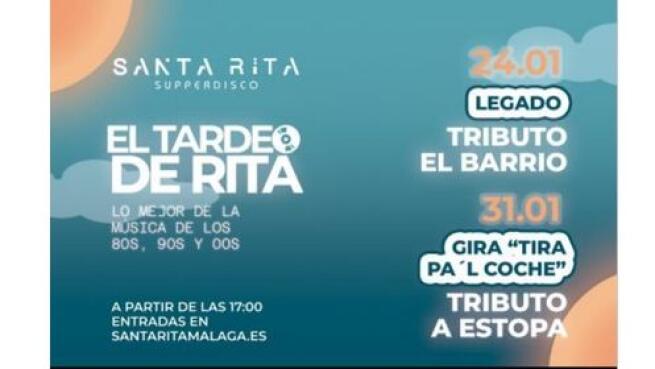 Tardeo y copa en SANTA RITA con LEGADO y Tributo El Barrio por 5€: 24 enero