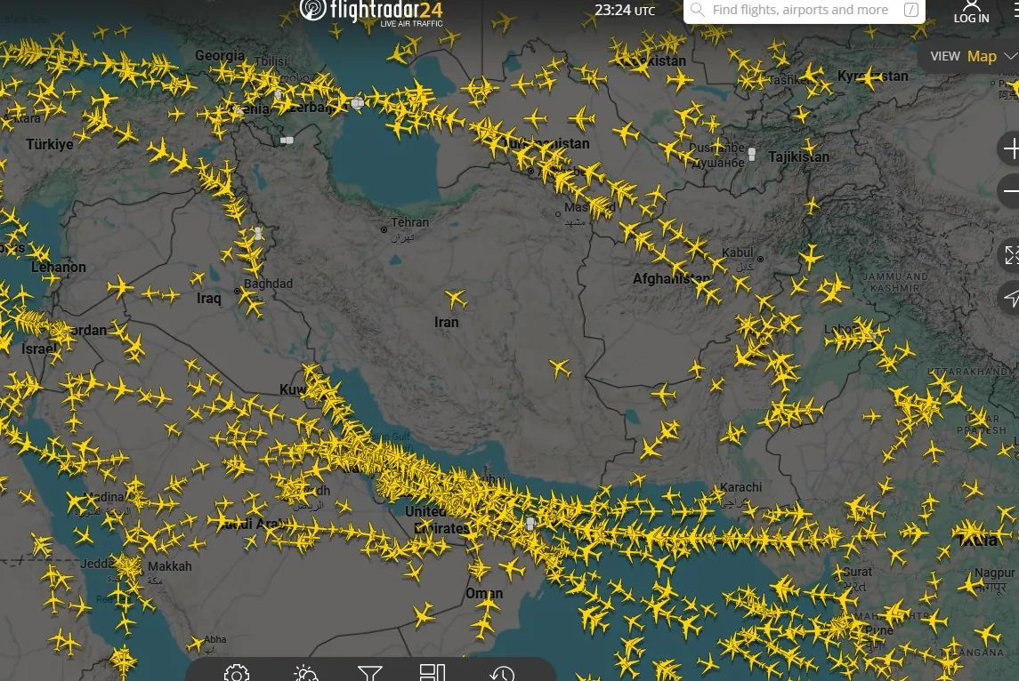Irán cierra durante horas su espacio aéreo a vuelos comerciales en plena tensión con EEUU