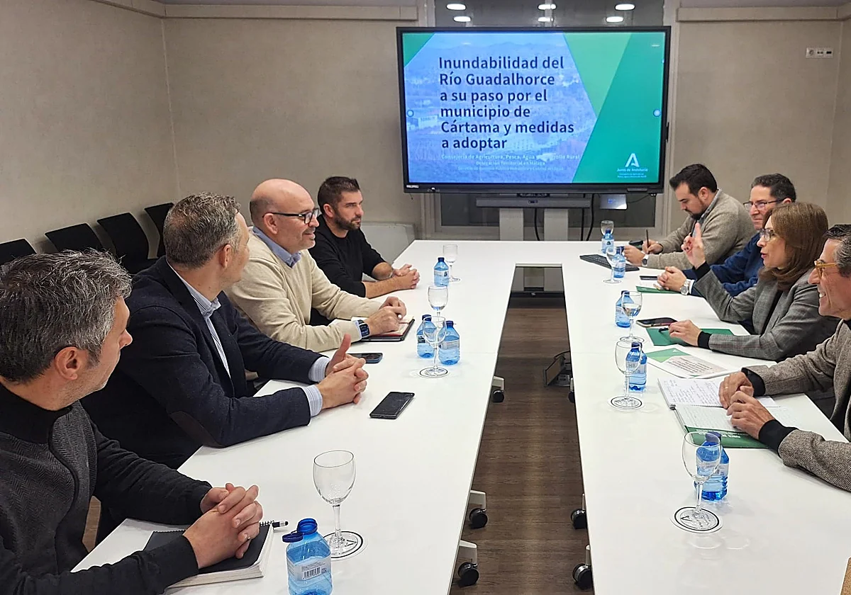 La Junta encargará un estudio hidrológico integral de Cártama para prevenir inundaciones y seguirá con los dragados del río