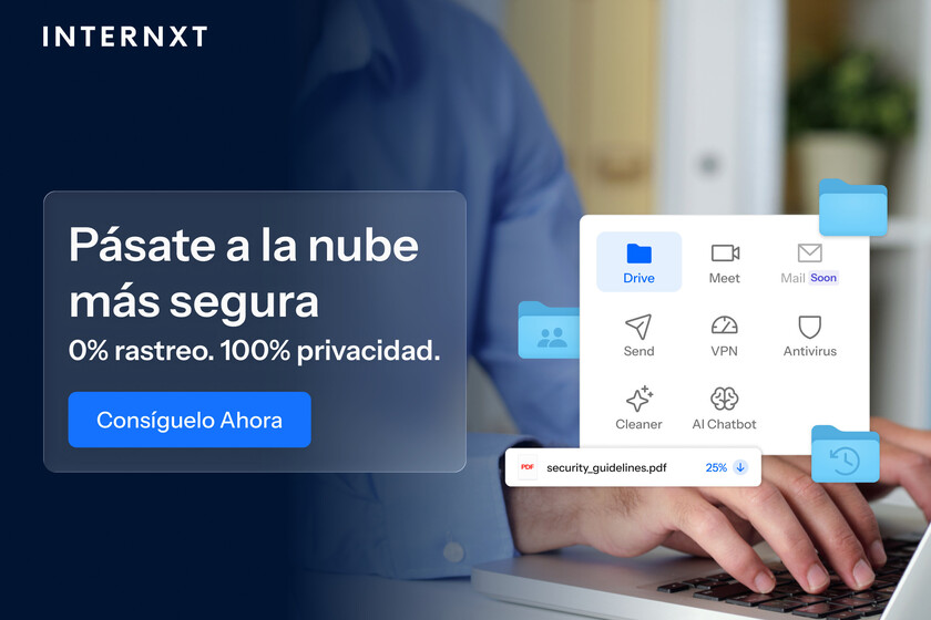 Internxt vuelve de nuevo a la carga con su promo estrella: 1 TB de almacenamiento en la nube, VPN y antivirus por 16 euros al año