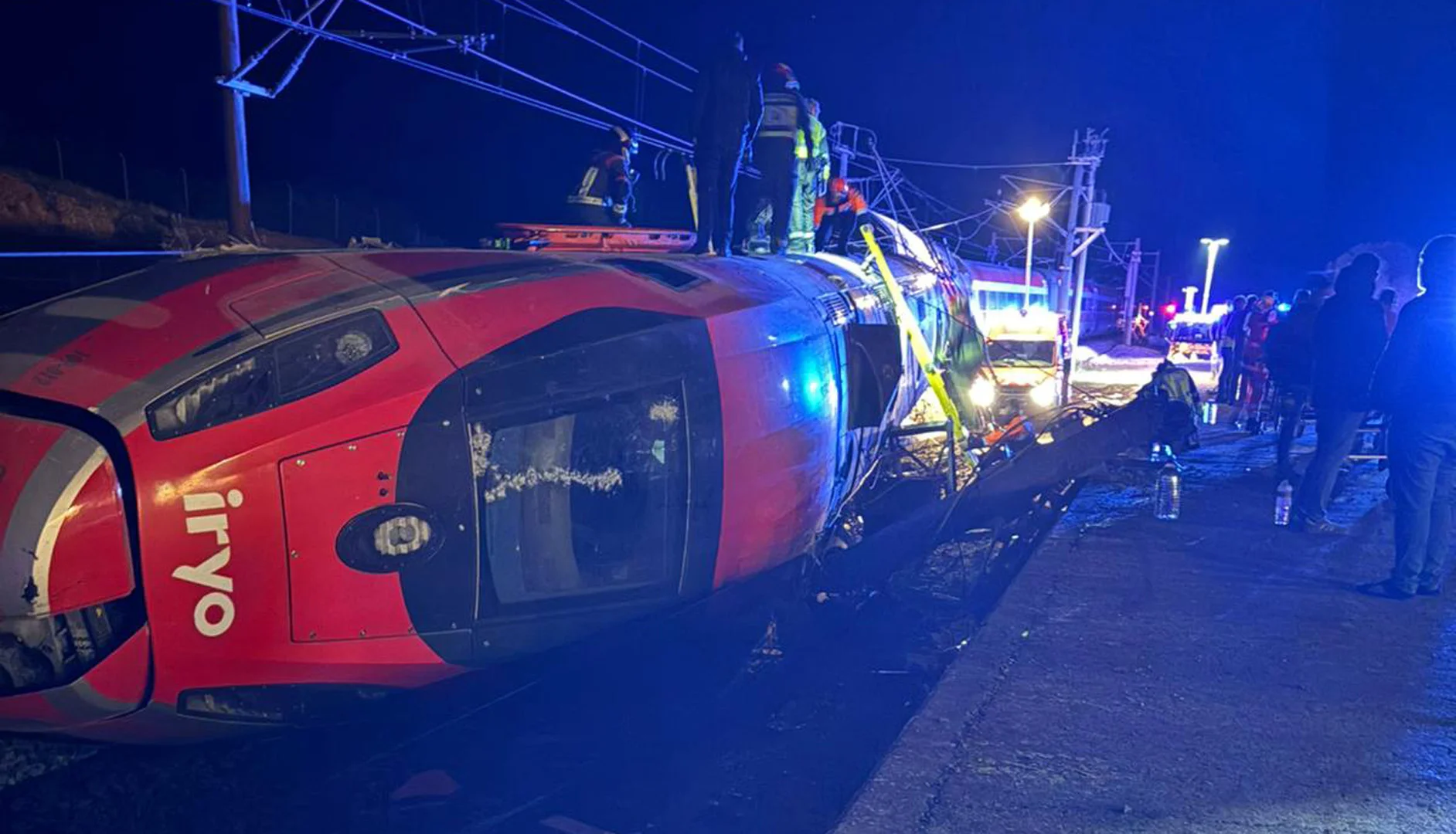 At least 39 dead and dozens injured after high-speed train from Malaga derails in Cordoba and collides with an oncoming train