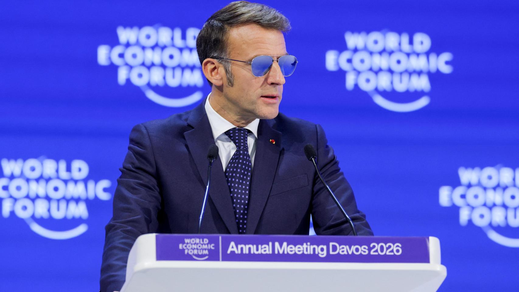 Macron se planta en Davos contra el "enfoque neocolonial" de Trump con Groenlandia: "No aceptamos la ley del más fuerte"