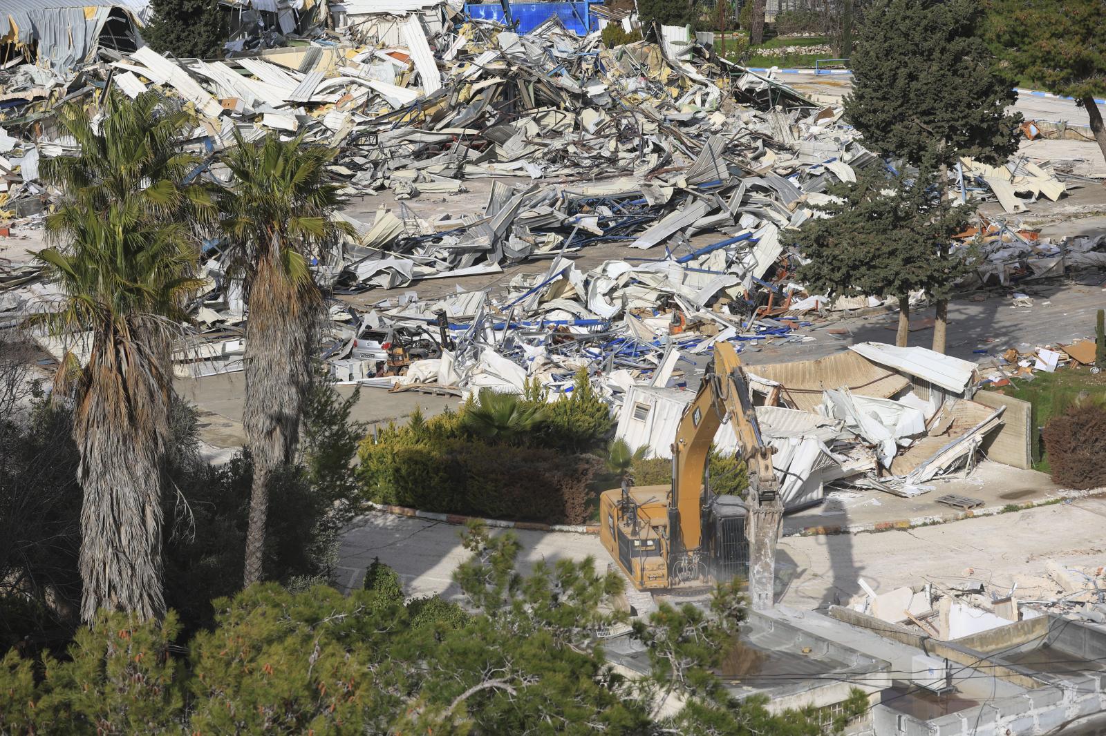 Israel derriba la sede de la ONU en Jerusalén para refugiados palestinos