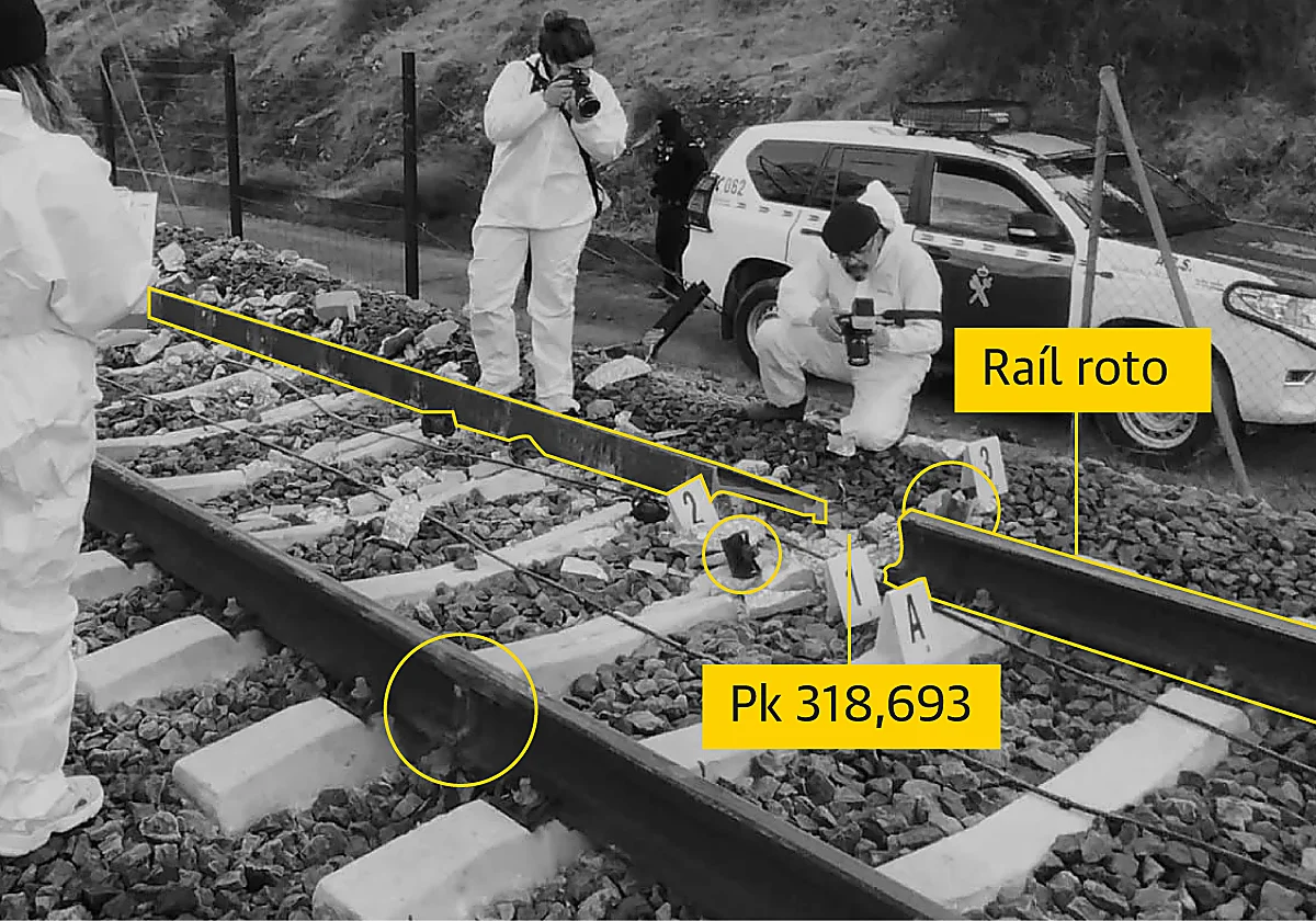 Lo que cuenta la foto del raíl roto en el accidente de Adamuz