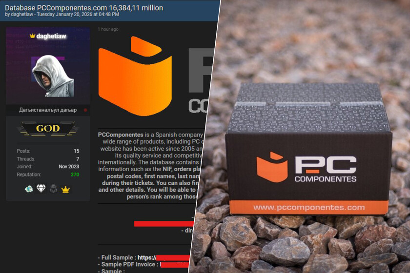 El supuesto hackeo de PcComponentes afecta a 16 millones de clientes. Es otra pesadilla para ataques de phishing