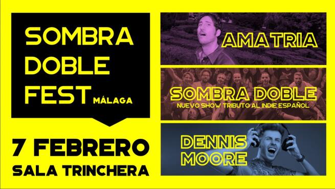 Entrada para Sombra Doble Fest con Tributo Indie Español, Amatria y Dennis Moore el 7 febrero