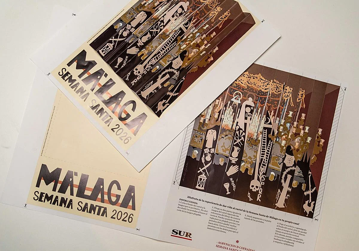 SUR entrega el cartel de la Semana Santa de Málaga para montar y contemplar sus tres visiones