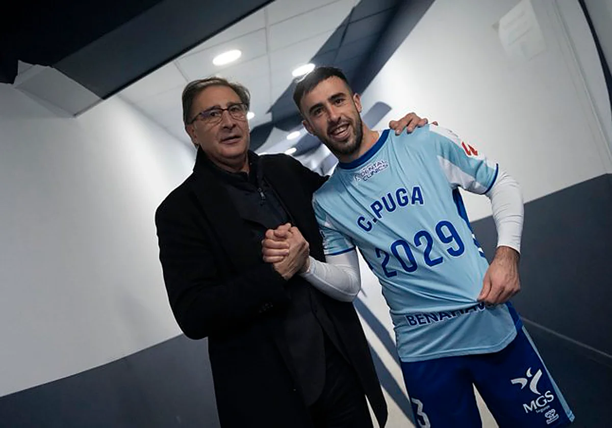 Puga: «Jugar con el Málaga en Primera es el objetivo que me marco en estos tres años»