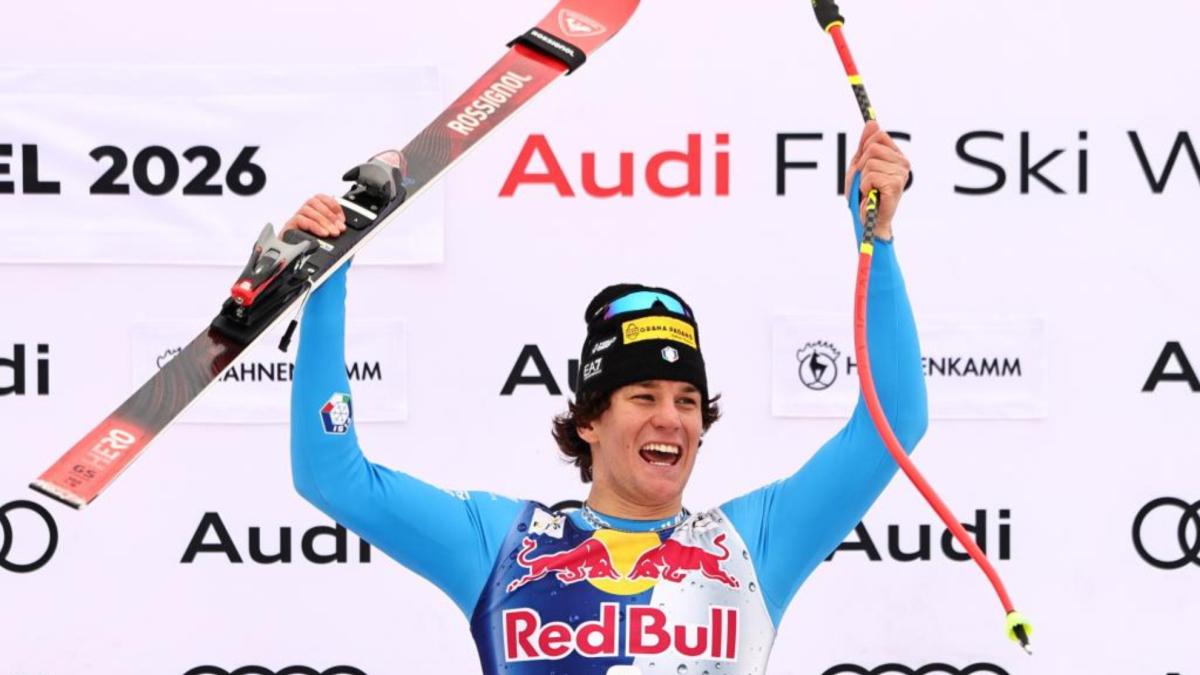 Franzoni gana, por 7 centésimas, el descenso de Kitzbühel
