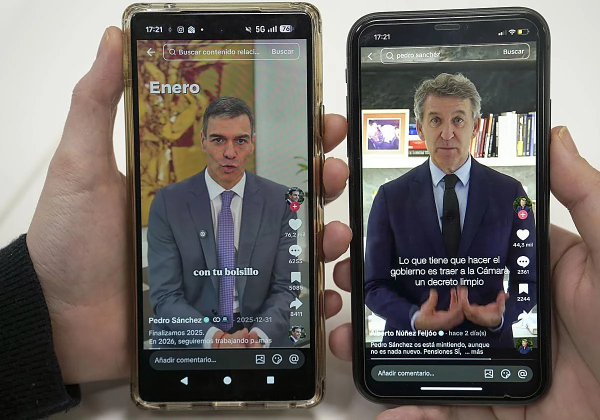 Sánchez y Feijóo trasladan su guerra a TikTok
