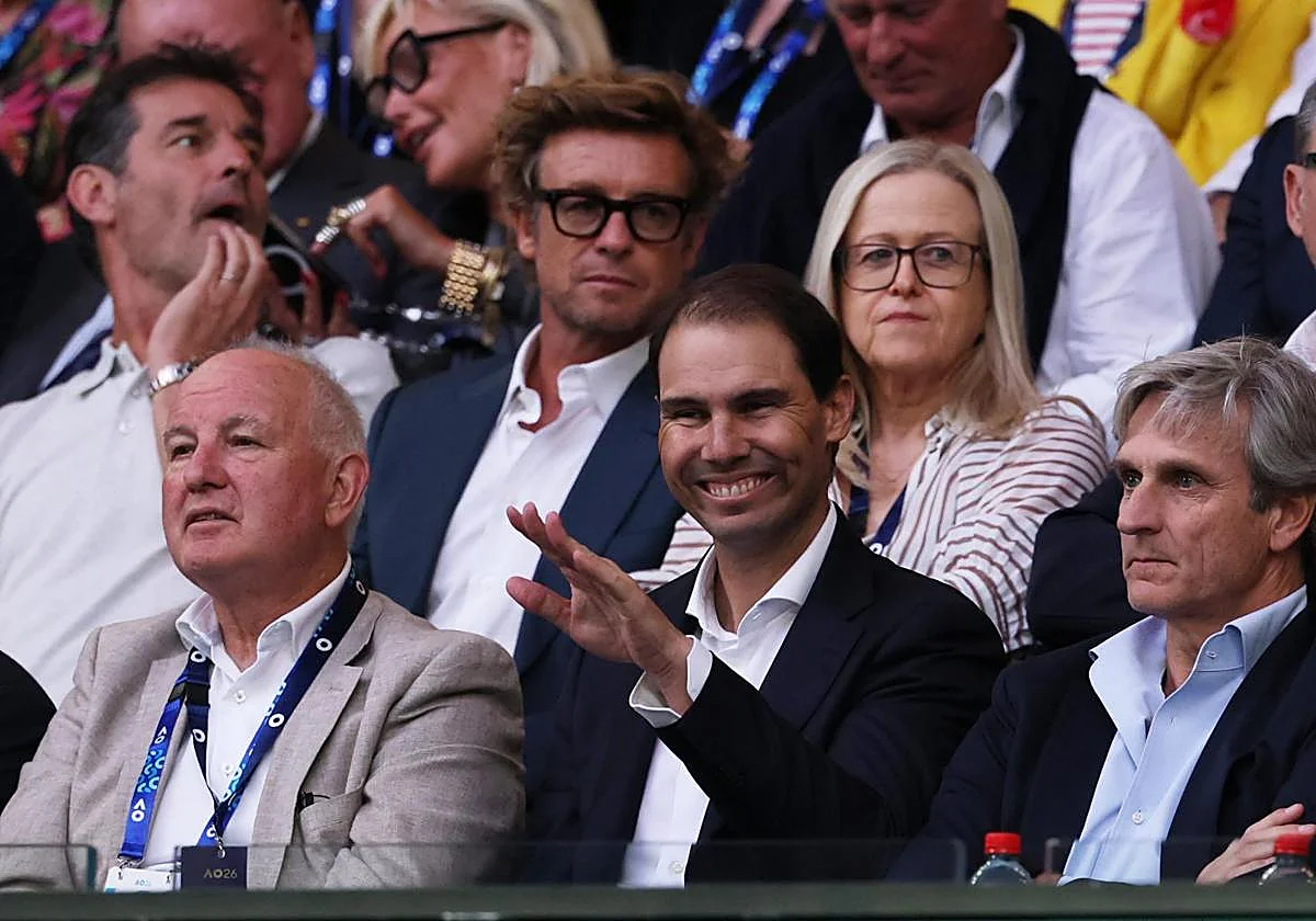 Rafa Nadal no quiso perderse la final entre Alcaraz y Djokovic