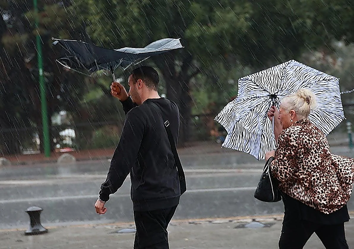 Aemet activa los avisos amarillos por lluvias fuertes para este lunes en Andalucía