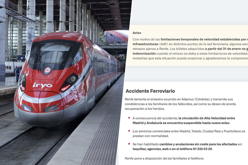 Si tu tren Madrid-Barcelona ahora tarda cinco horas, Renfe e Iryo tienen un mensaje: no hay indemnización