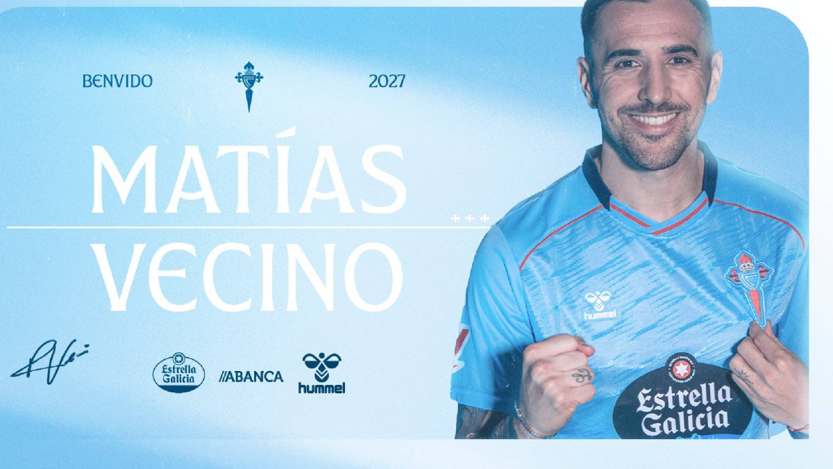 El Celta anuncia la llegada de Matías Vecino hasta 2027