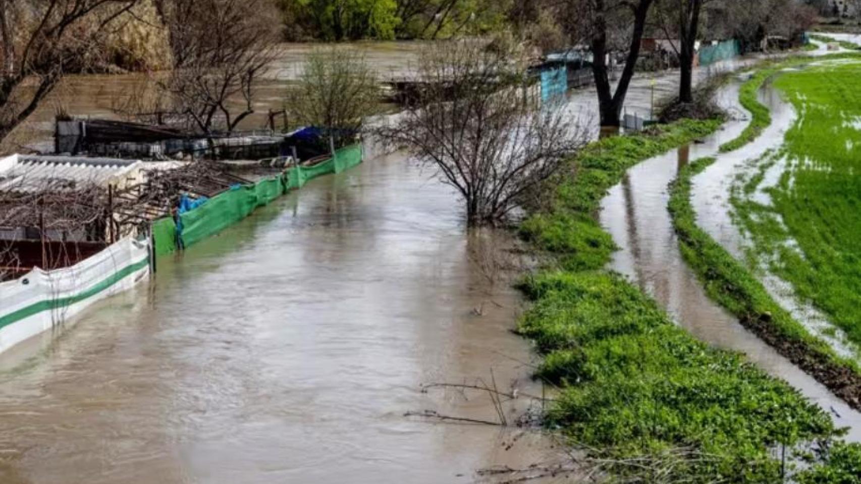 Alerta roja en San Fernando ante el posible desbordamiento del Jarama: instalan barreras y sacos para evitar inundaciones