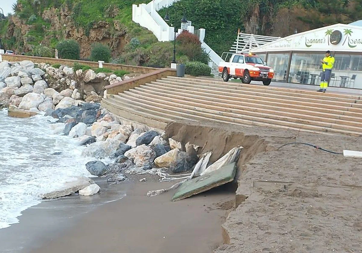 Torremolinos storm damage: Trees and lampposts toppled as gale battered coast