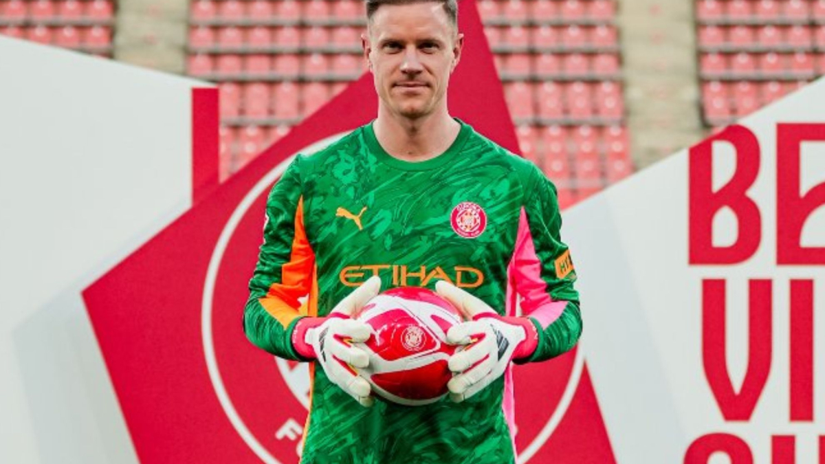 Ter Stegen deja 'tiritando' la portería del Girona