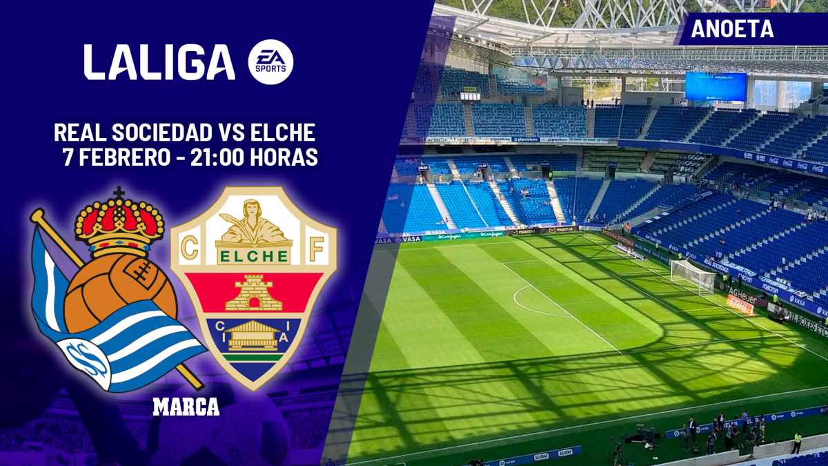 Real Sociedad - Elche: horario y dónde ver hoy por TV y online el partido de LaLiga EA Sports