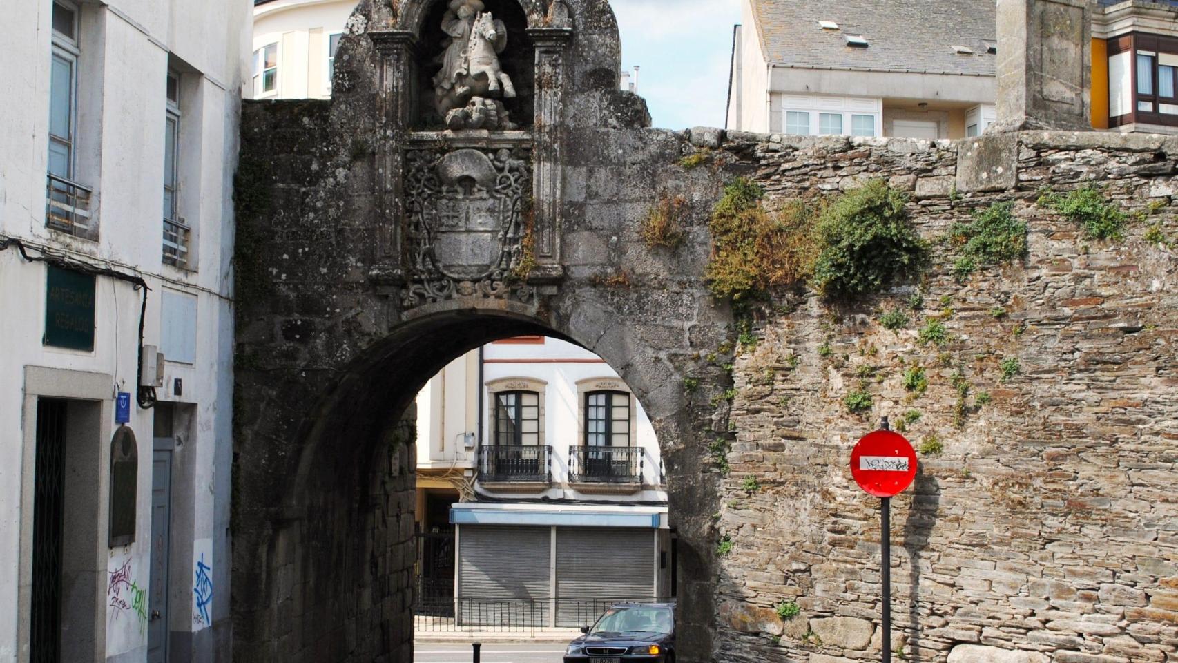 El temporal derrumba parte de la muralla romana de Lugo