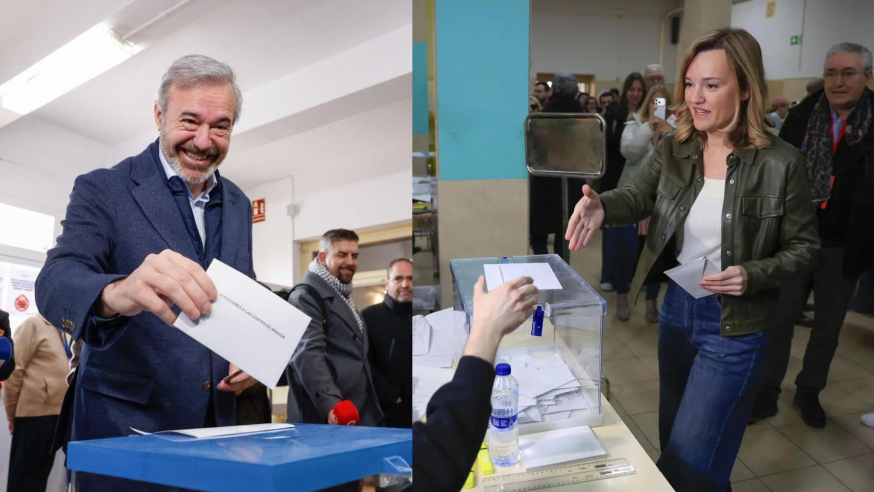Azcón y Alegría animan a votar en las decisivas elecciones de Aragón: "Hoy decidimos el futuro de nuestra tierra"