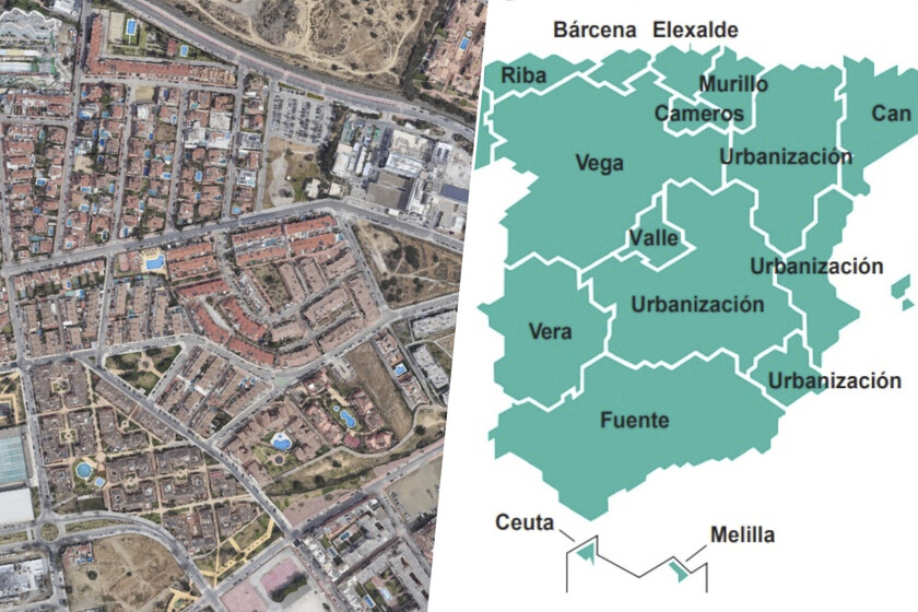 Hay una España construida a base de urbanizaciones. Y este mapa del INE lo refleja de forma gráfica