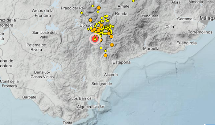 Registrado un terremoto en Málaga de magnitud 3.8 que se ha sentido en varios municipios