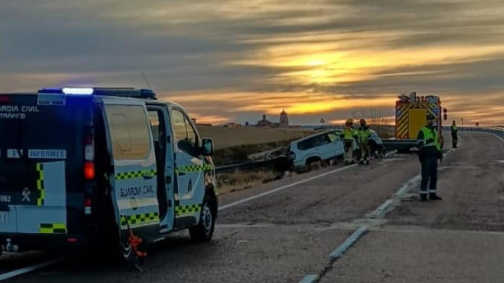 Muere un joven de 26 años en un accidente en la A-1403 en Cuevas de Almudén (Teruel)