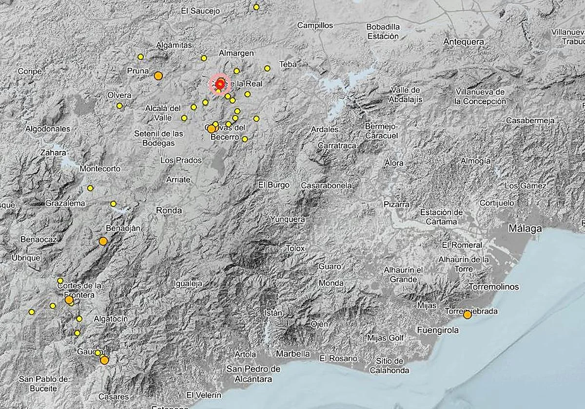 Registrados tres terremotos en Cañete la Real y otro en Benalmádena en las últimas horas