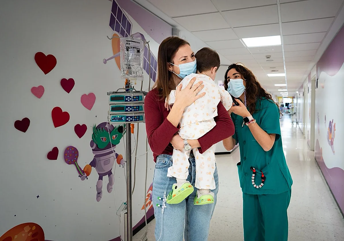 The fourth floor of Malaga's Materno hospital, where time stands still