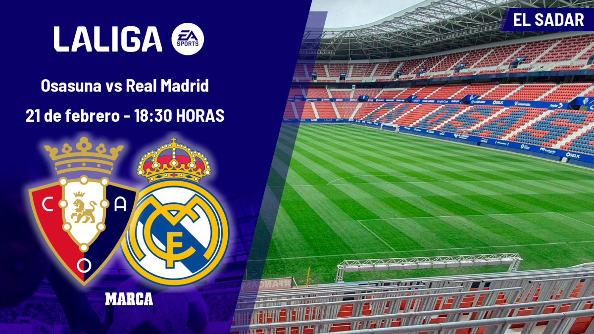 Osasuna - Real Madrid: a qué hora es, canal y dónde ver en TV hoy el partido de LaLiga EA Sports