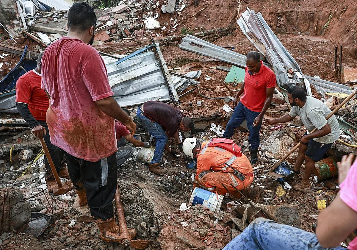 Las lluvias torrenciales arrasan el sureste de Brasil: más de 20 muertos y decenas de desaparecidos