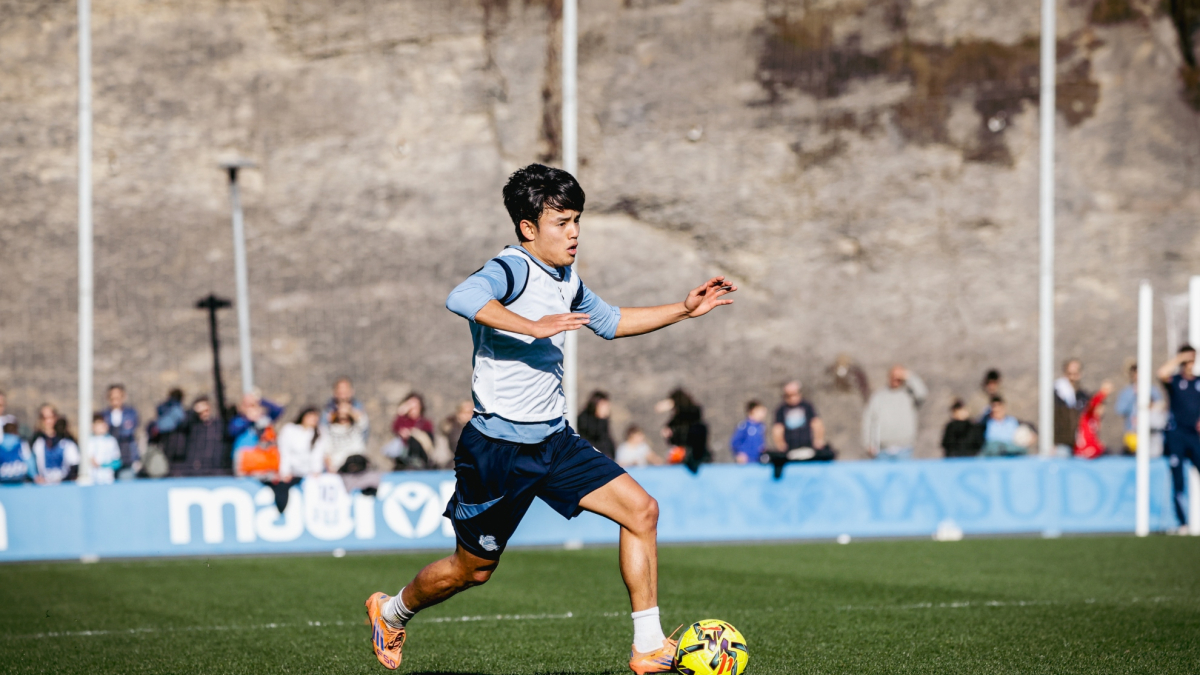 Kubo ya toca balón y habrá que ver si llega a la vuelta de la semifinal ante el Athletic