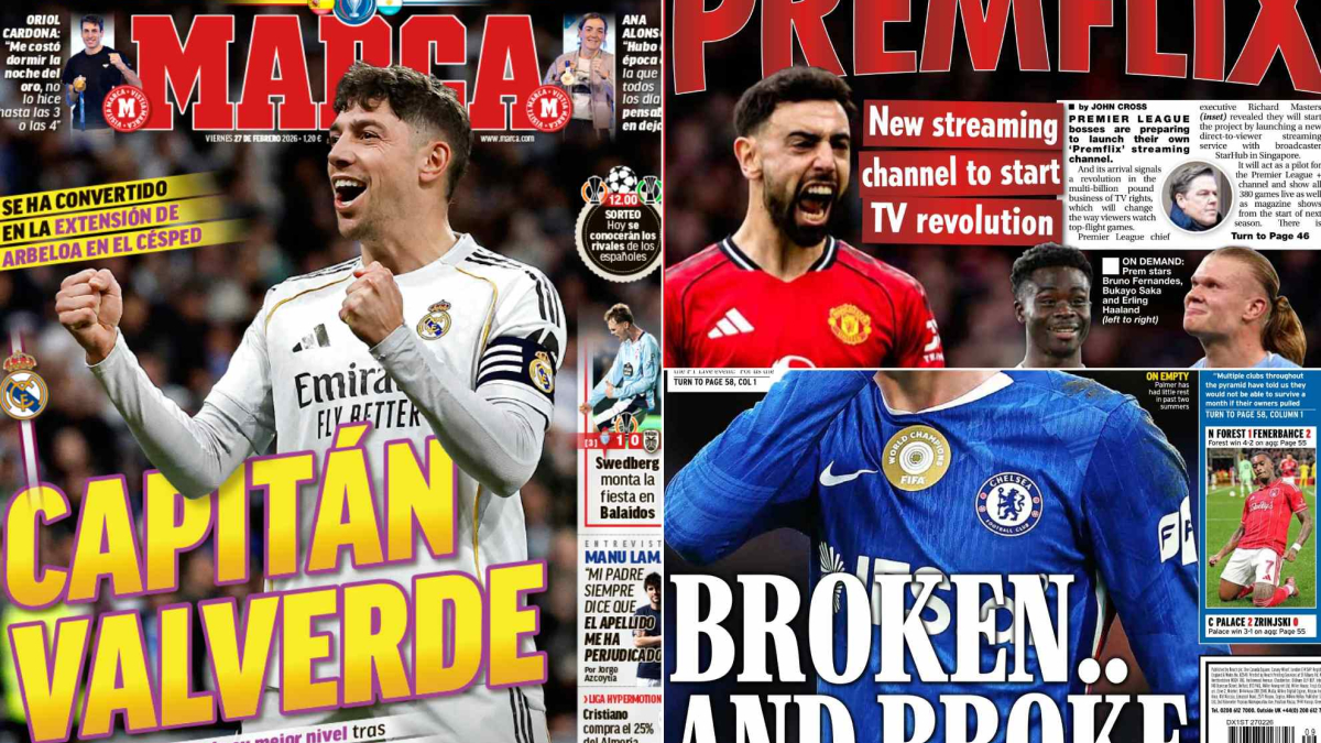 Las portadas: Capitán Valverde, récord de pérdidas del Chelsea...
