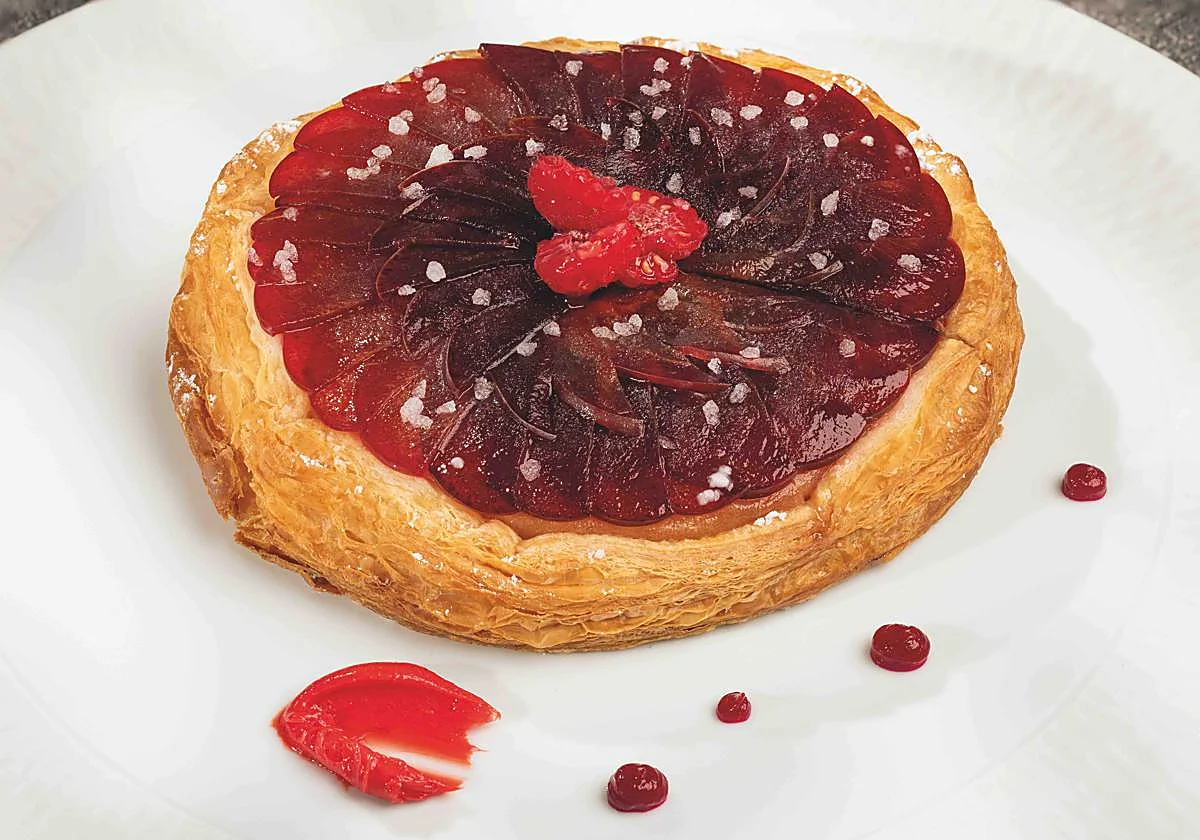 Tartas fáciles de frambuesas con miel y almendras