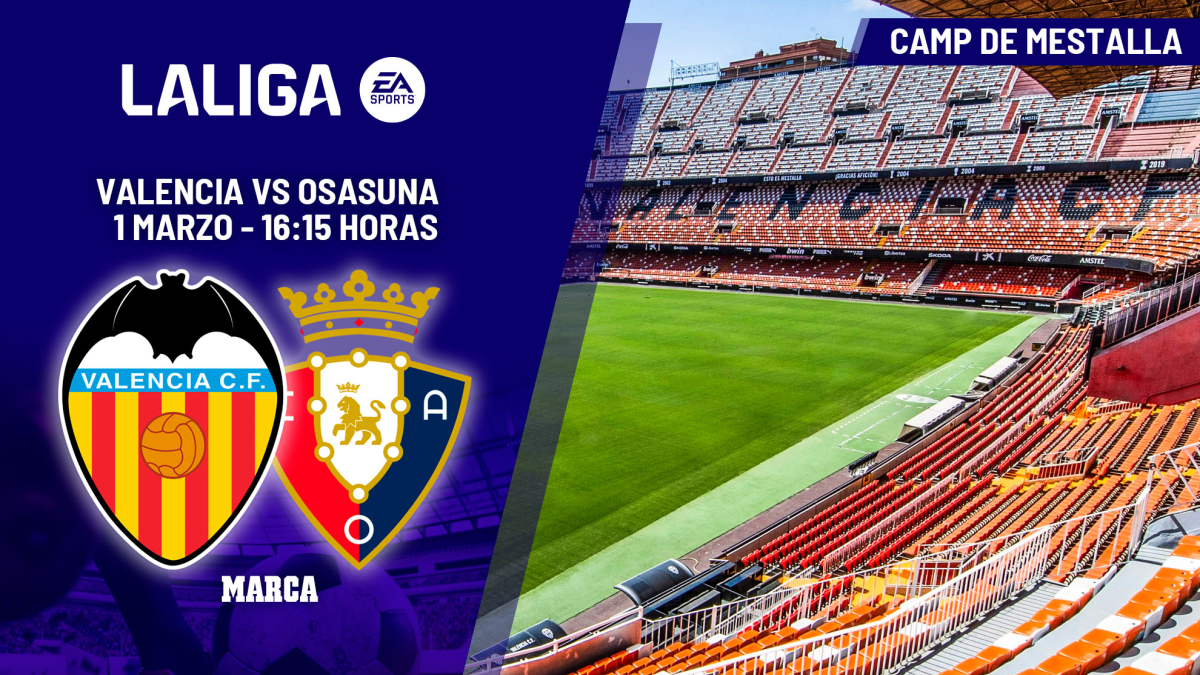 Valencia - Osasuna | Mestalla no quiere teñirse de rojillo: previa, análisis, pronóstico y predicción