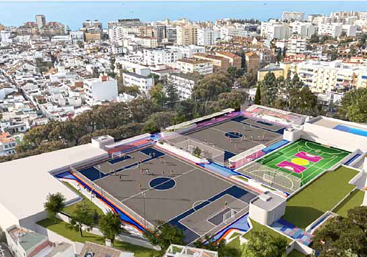 Así será el proyecto del Albergue África de Marbella: 571 plazas de parking y tres pistas deportivas