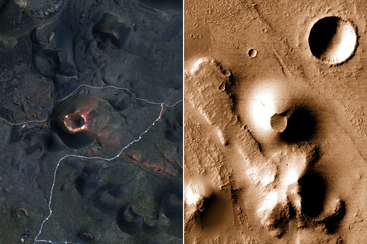 Scoria Cones on Earth and Mars