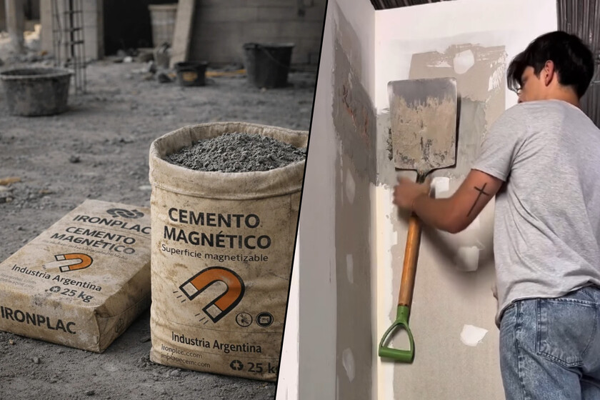 Un joven de 29 años ha inventado un cemento que hace las paredes magnéticas: una solución para colgar cosas sin taladro ni tornillos