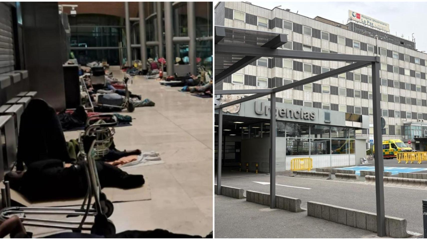 Los indigentes de Barajas se 'mudan' a la sala de espera de Urgencias de La Paz: "Algunos tienen enfermedades mentales"