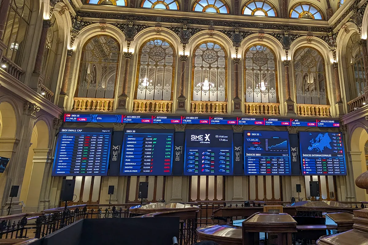 El Ibex busca reducir una caída de más de 1.000 puntos en la semana