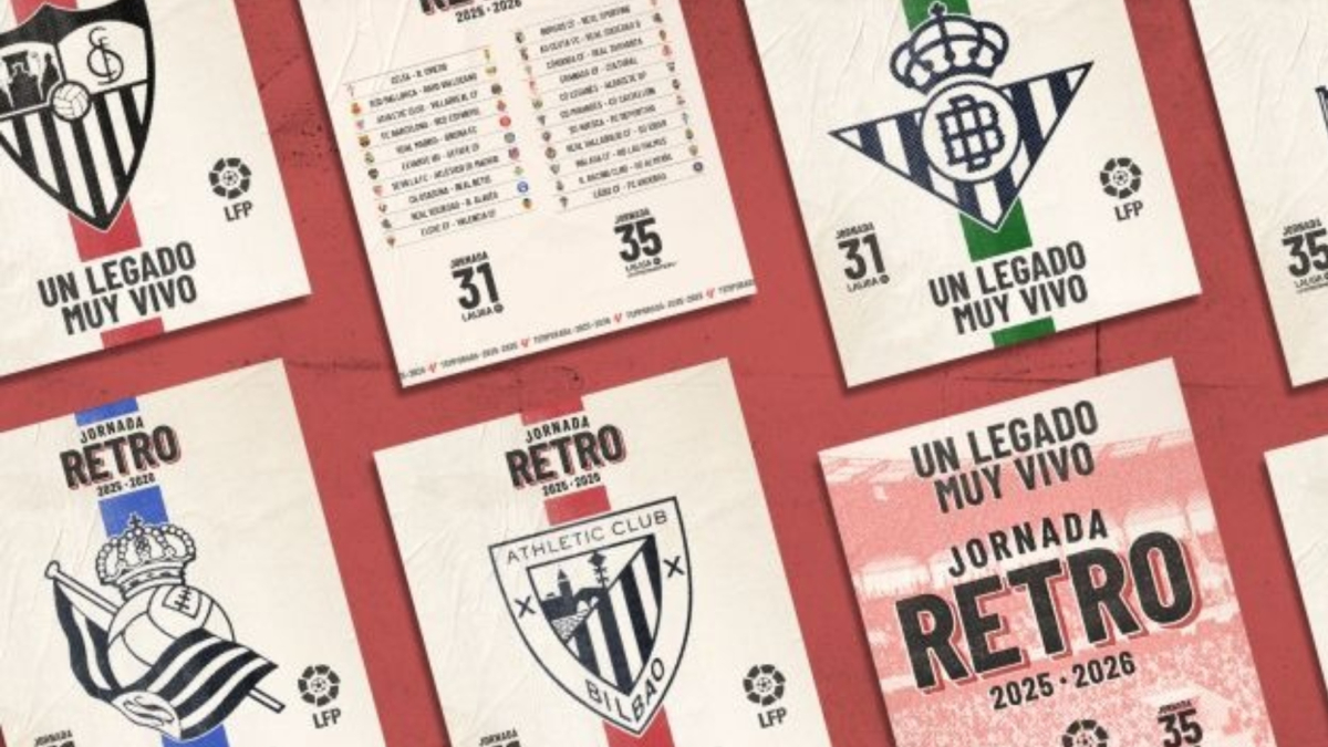 LaLiga lanza una Jornada Retro: los equipos jugarán con equipaciones inspiradas en ediciones icónicas del pasado